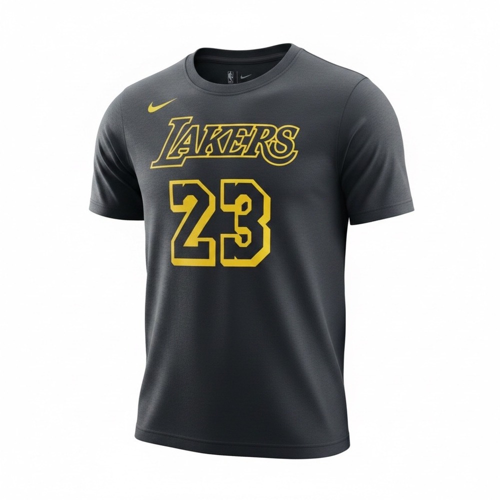 Nike LeBron James Los Angeles Lakers #23 Shirt Mens Small Black NBA Basketball